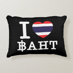 I Herz (Liebe) Baht Dekokissen