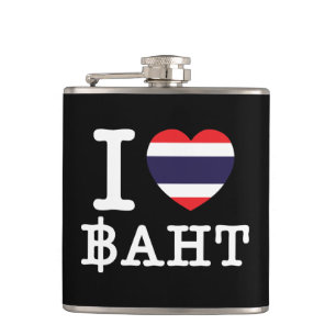 I Herz (Liebe) Baht Flachmann