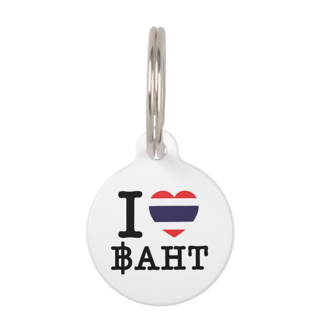 I Herz (Liebe) Baht Haustiermarke (Vorderseite)