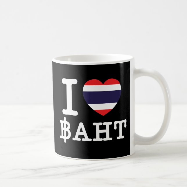 I Herz (Liebe) Baht Kaffeetasse (Rechts)