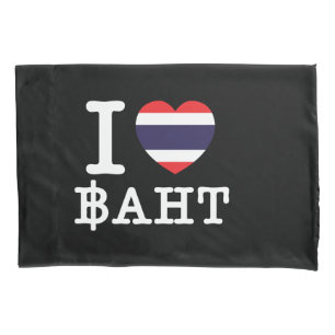 I Herz (Liebe) Baht Kissenbezug