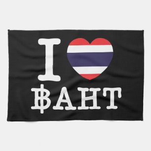 I Herz (Liebe) Baht Küchentuch