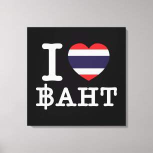 I Herz (Liebe) Baht Leinwanddruck