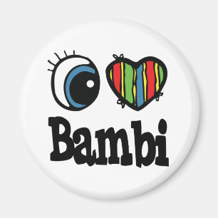 I Herz (Liebe) Bambi Magnet