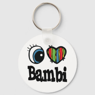 I Herz (Liebe) Bambi Schlüsselanhänger