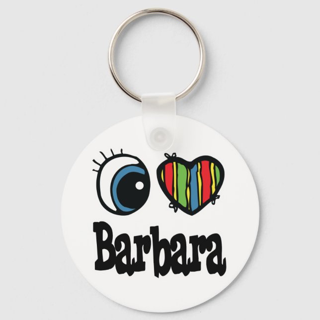 I Herz (Liebe) Barbara Schlüsselanhänger (Vorderseite)