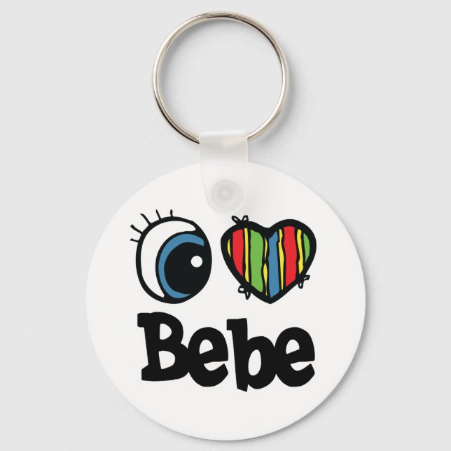 I Herz (Liebe) Bebe Schlüsselanhänger (Vorderseite)
