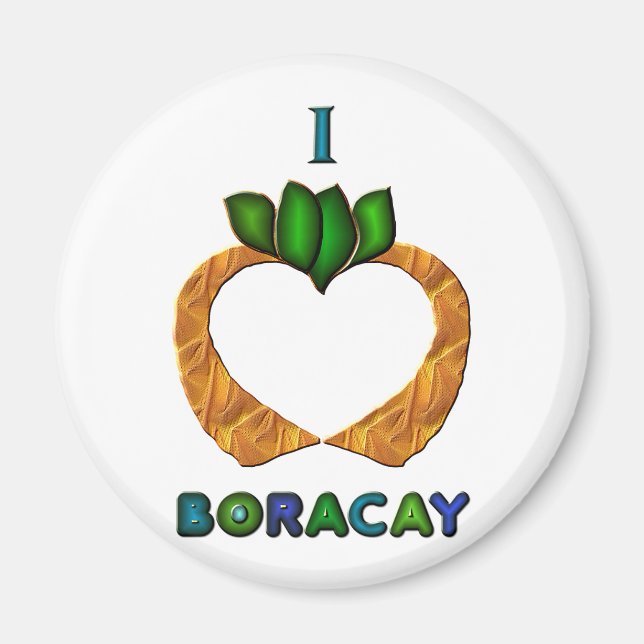 I Herz (Liebe) Boracay Magnet (Vorne)