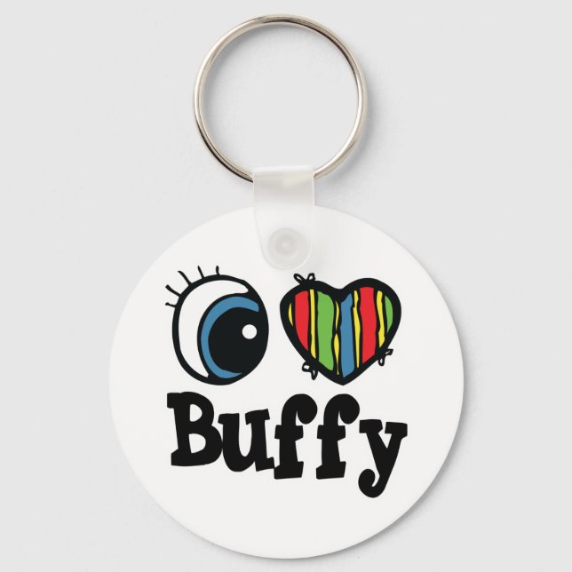 I Herz (Liebe) Buffy Schlüsselanhänger (Vorderseite)