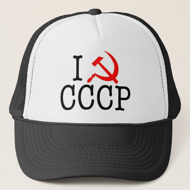 I Herz (LIEBE) CCCP Truckerkappe (Vorderseite)