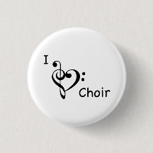 I Herz-Liebe-Chor-Musik-Knopf