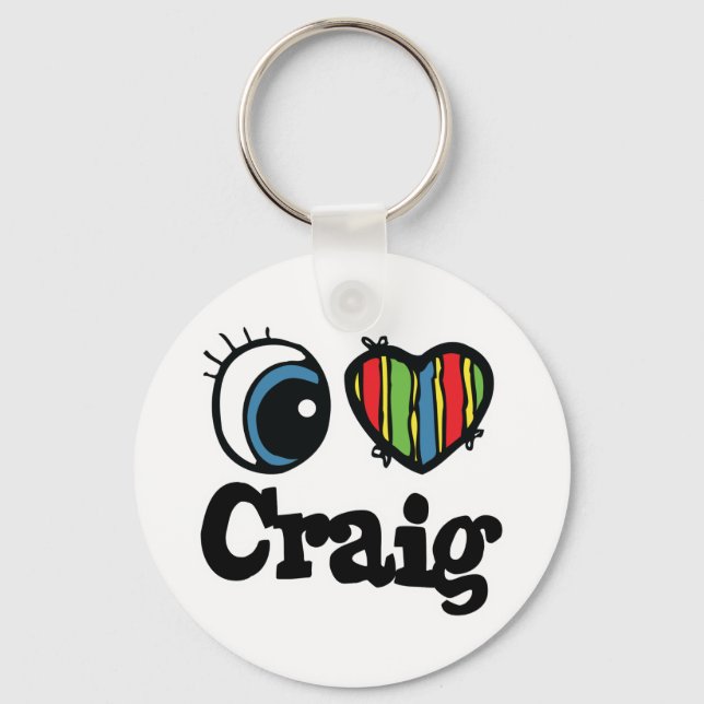 I Herz (Liebe) Craig Schlüsselanhänger (Vorderseite)