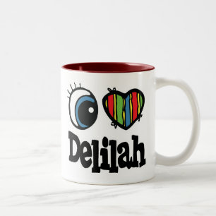 I Herz (Liebe) Delilah Zweifarbige Tasse