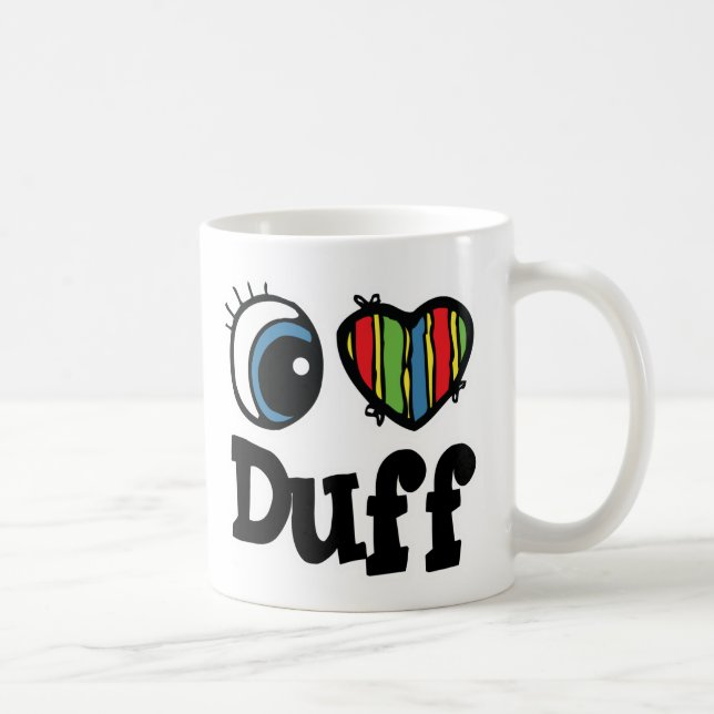 I Herz (Liebe) Duff Kaffeetasse (Rechts)