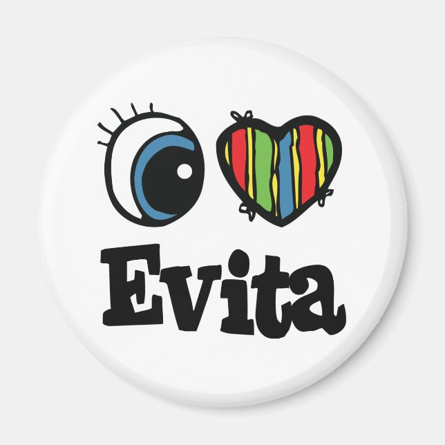I Herz (Liebe) Evita Magnet (Vorne)
