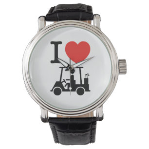 I Herz (Liebe) Golfplatz Armbanduhr