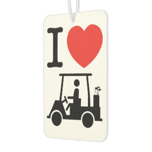 I Herz (Liebe) Golfplatz Autolufterfrischer