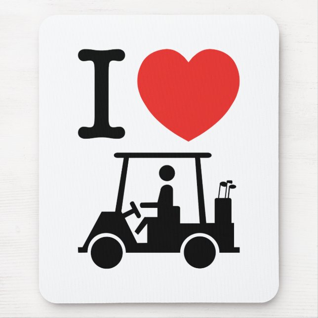 I Herz (Liebe) Golfplatz Mousepad (Vorne)