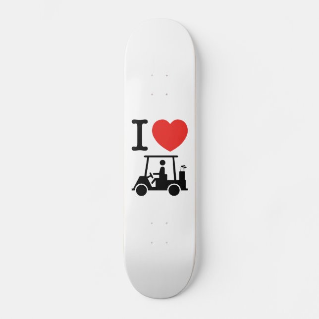 I Herz (Liebe) Golfplatz Skateboard (Vorderseite)