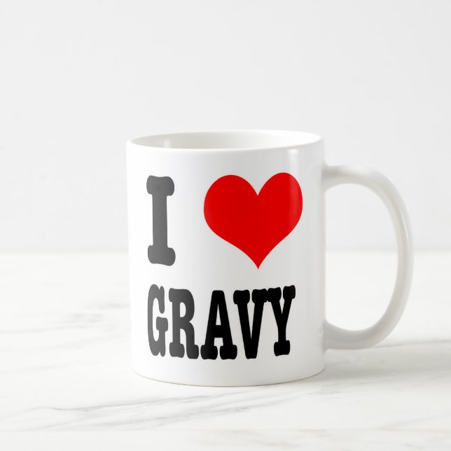 I HERZ (LIEBE) GRAVY KAFFEETASSE (Rechts)