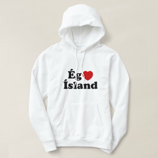 I Herz (Liebe) Island [Ég Elska Ísland] Island Hoodie (Design vorne)