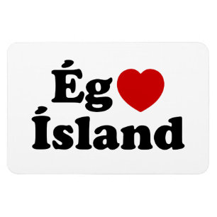 I Herz (Liebe) Island [Ég Elska Ísland] Island Magnet