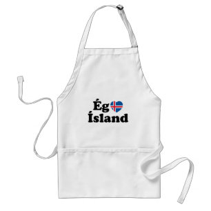 I Herz (Liebe) Island [Ég Elska Ísland] Island Schürze