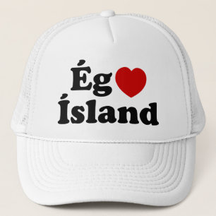 I Herz (Liebe) Island [Ég Elska Ísland] Island Truckerkappe