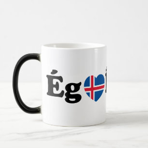 I Herz (Liebe) Island [Ég Elska Ísland] Island Verwandlungstasse