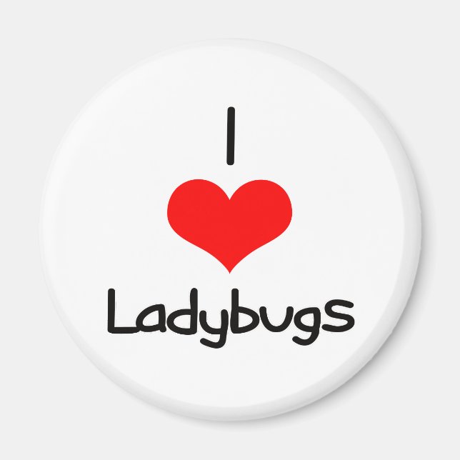 I Herz (Liebe) Ladybugs Magnet (Vorne)