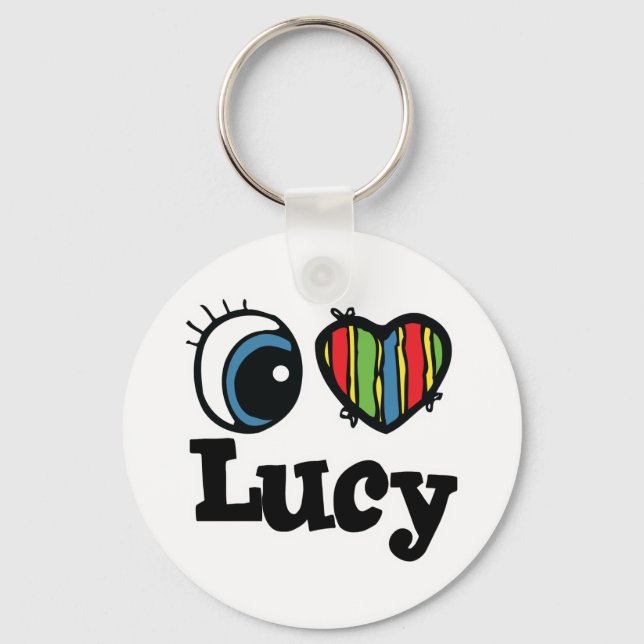 I Herz (Liebe) Lucy Schlüsselanhänger (Vorderseite)
