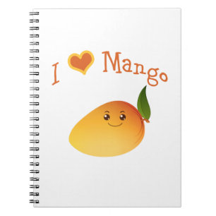 I Herz (Liebe) Mango Notizblock