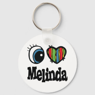 I Herz (Liebe) Melinda Schlüsselanhänger