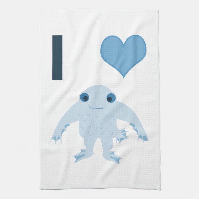 I herz (Liebe) Ningen Küchentuch (Vertikal)