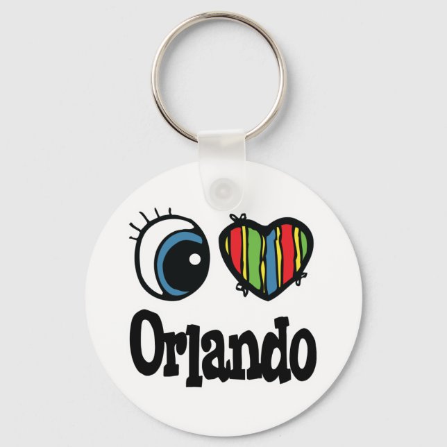 I Herz (Liebe) Orlando Schlüsselanhänger (Vorderseite)