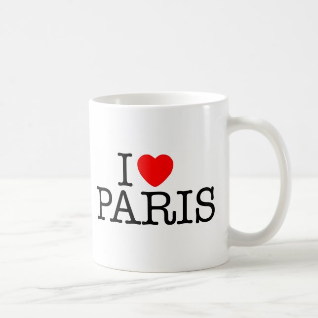 I Herz (Liebe) Paris Kaffeetasse (Rechts)