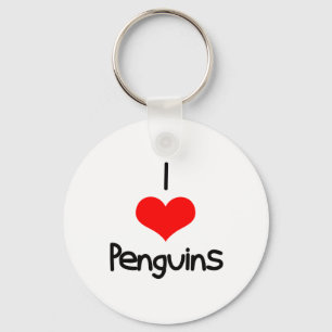 I Herz(Liebe) Penguins Schlüsselanhänger
