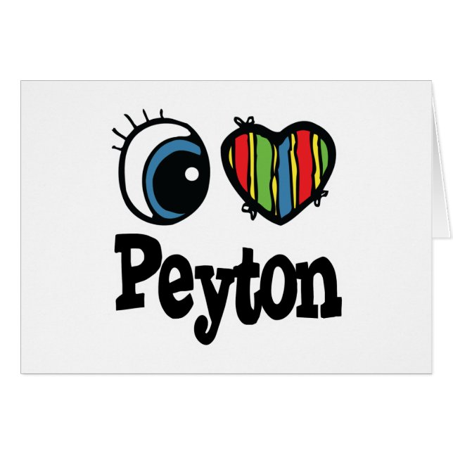 I Herz (Liebe) Peyton (Vorderseite (Horizontal))