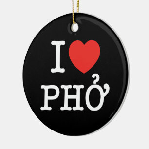 I Herz (Liebe) Pho Keramik Ornament