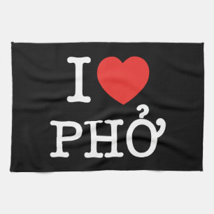 I Herz (Liebe) Pho Küchentuch