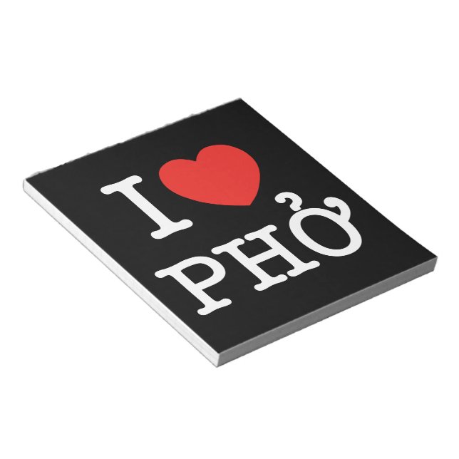 I Herz (Liebe) Pho Notizblock (angewinkelt)