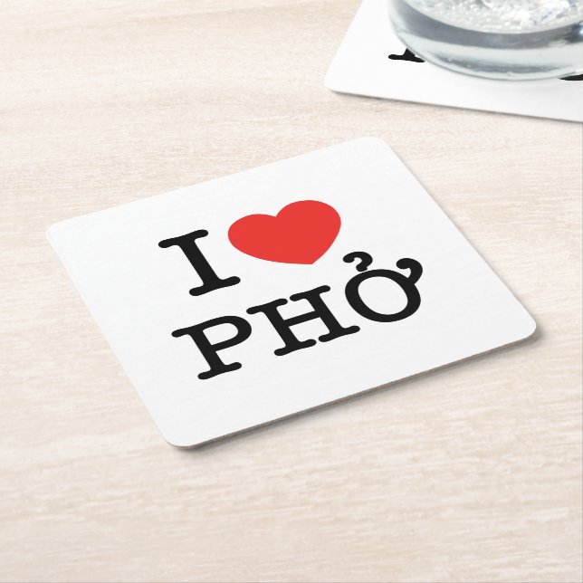I Herz (Liebe) Pho Rechteckiger Pappuntersetzer (angewinkelt)