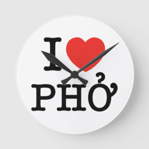 I Herz (Liebe) Pho Runde Wanduhr