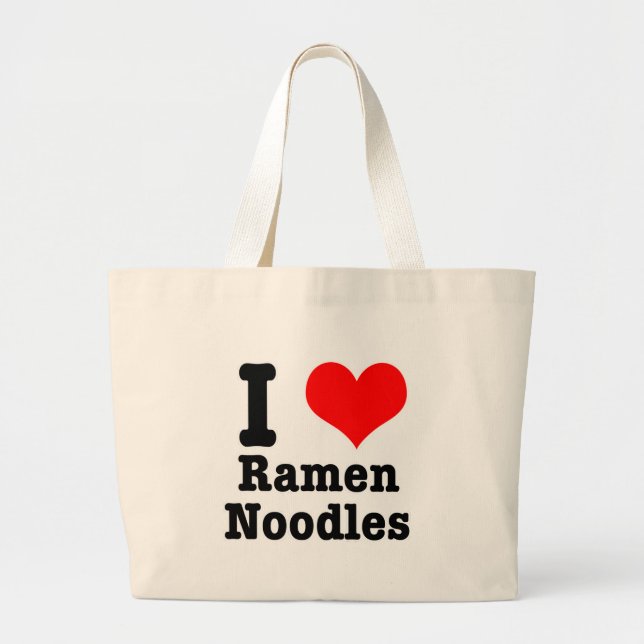 I HERZ (LIEBE) Ramen Nudeln Jumbo Stoffbeutel (Vorne)