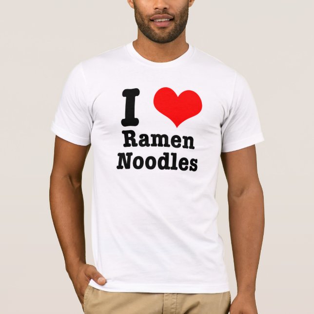 I HERZ (LIEBE) Ramen Nudeln T-Shirt (Vorderseite)