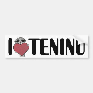 I Herz-Liebe Tenino alien Autoaufkleber