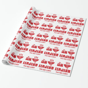 I Herz (Liebe) Thai Red Curry Geschenkpapier