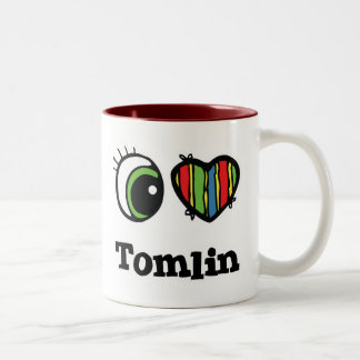 I Herz (Liebe) Tomlin Zweifarbige Tasse