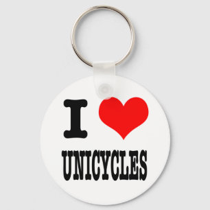 I HERZ (LIEBE) UNICYCLES SCHLÜSSELANHÄNGER