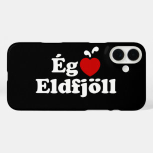 I Herz (Liebe) Vulkane [Ég Elska Eldfjöll] iPhone 16 Plus Hülle